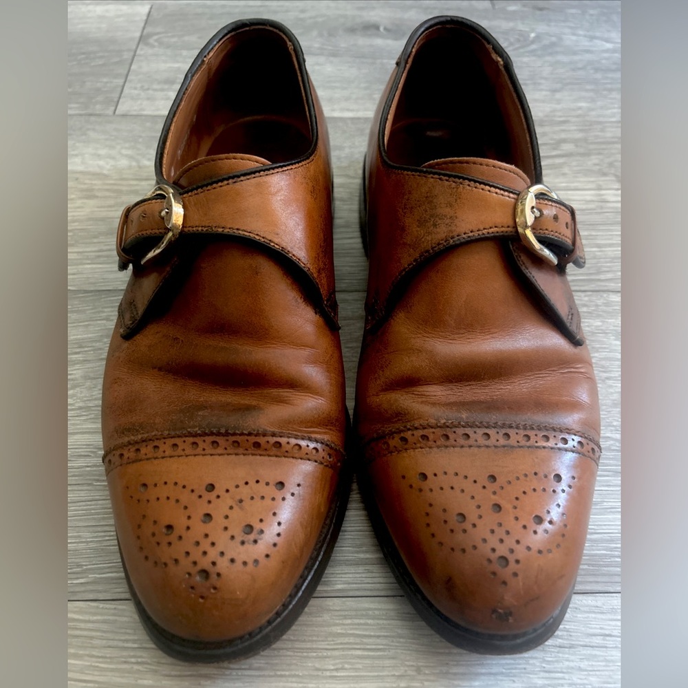 Vintage leather Allen Edmonds Hillsboro loafer wing tip size men’s 8